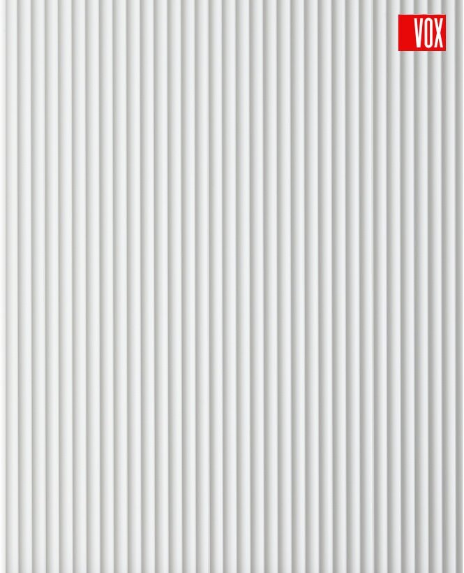 Akustikpaneel Weiß VOX Linerio XS-Line Wave Akustikpaneel in Weiß mit nach innen geformten wellenförmigen Stäben