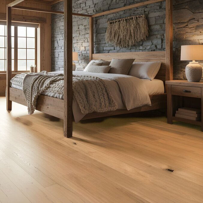 Wie erkennt man gutes Parkett Parkettboden in einem Schlafzimmer