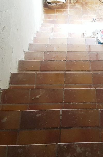 Treppenrenovierung mit PVC- Bodenbelag